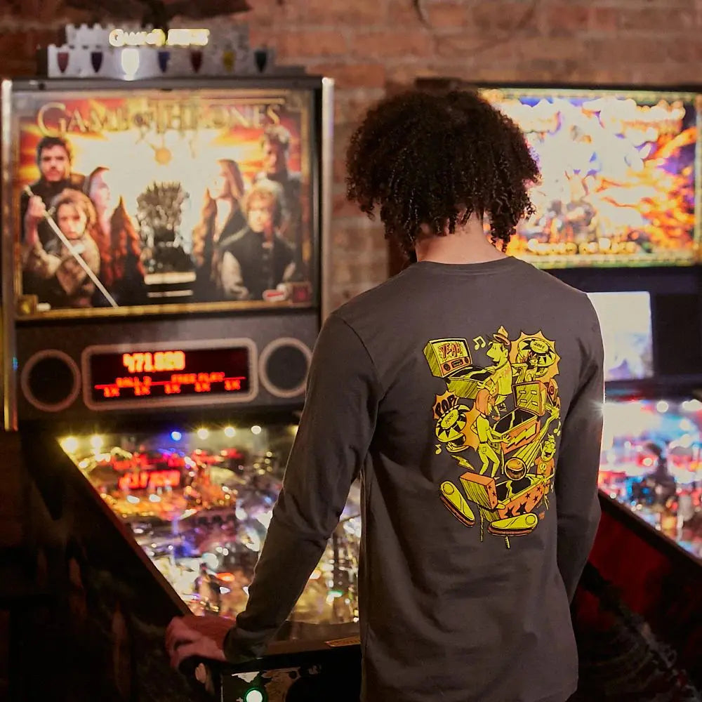 Long Sleeve Arcade Tee Stern Pinball