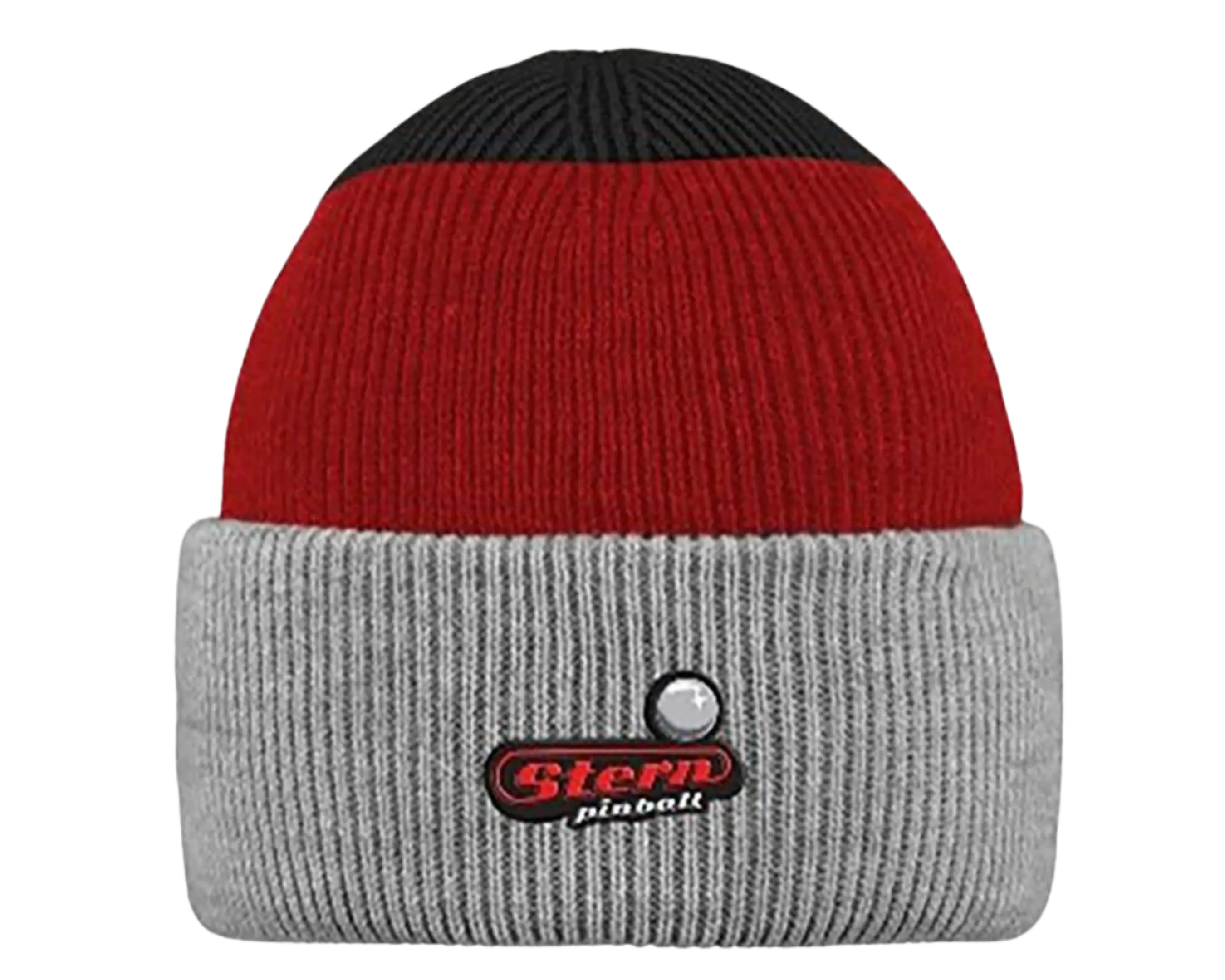 Red Gray Black Beanie Stern Pinball