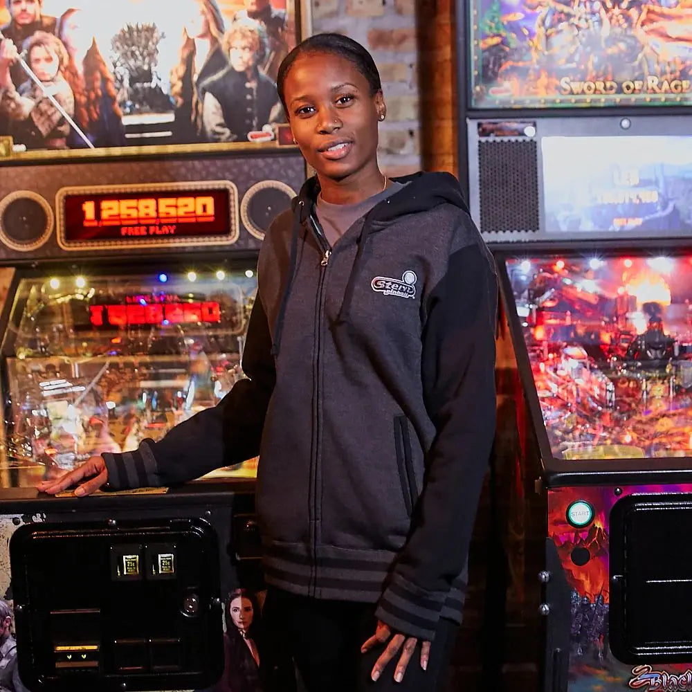 Stern Charcoal Varsity Hoodie Stern Pinball